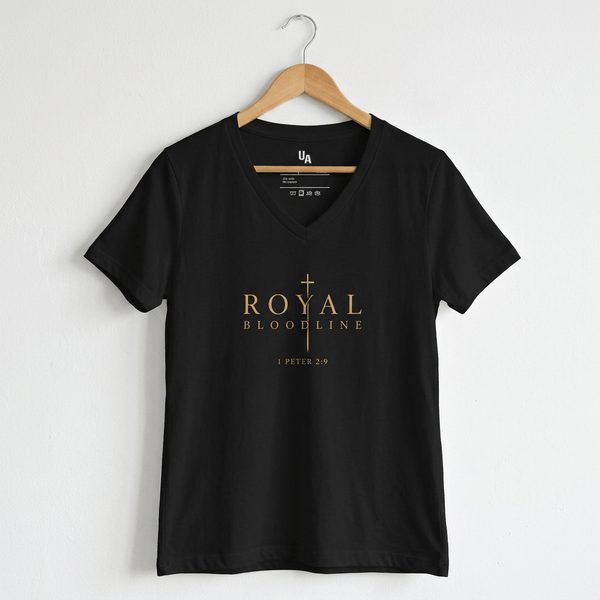 Royal Bloodline – 1 Peter 2:9 V-Neck Women's Tee