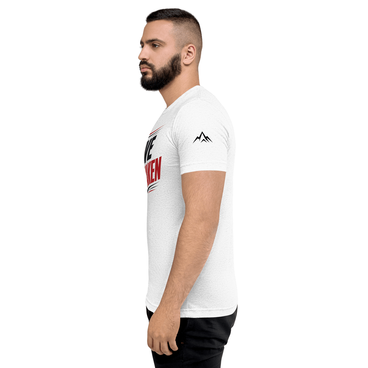 Live Unshaken Forward Motion Design T-Shirt, showcasing faith and strength in a bold athletic style.